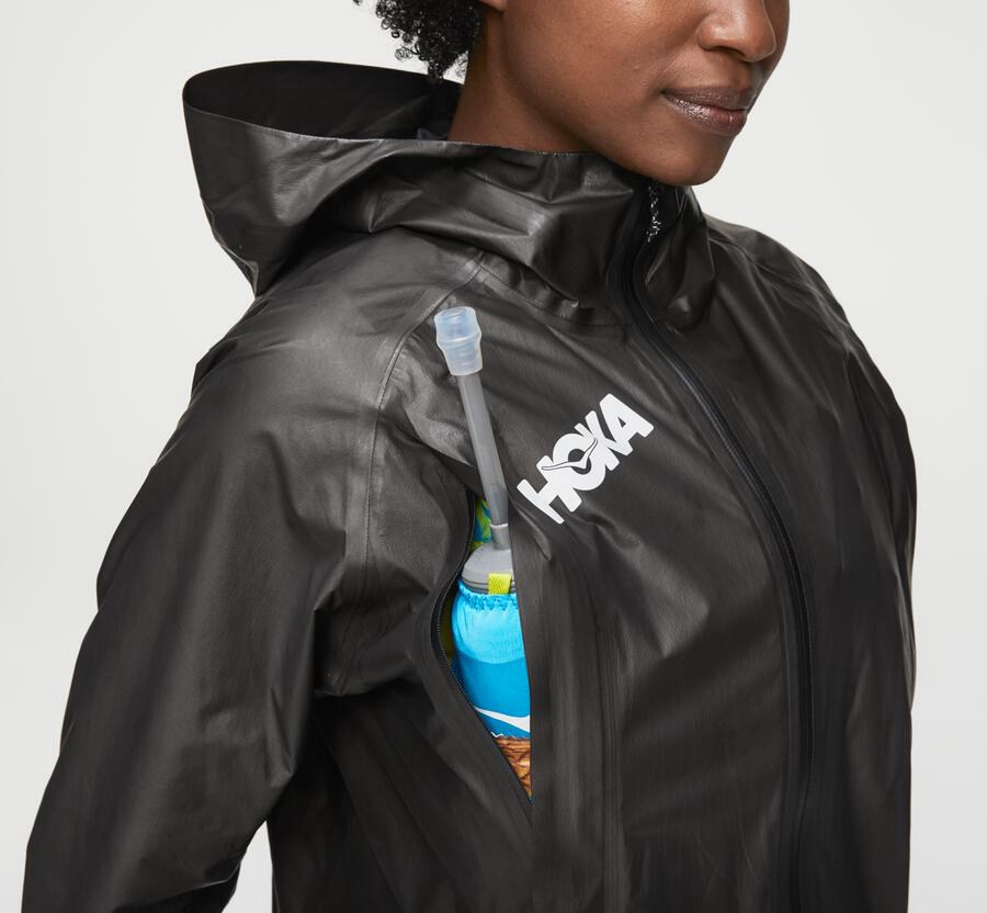 Hoka One One Jackets Womens Black - GORE-TEX Shakedry™ Run - 14976ZJKE